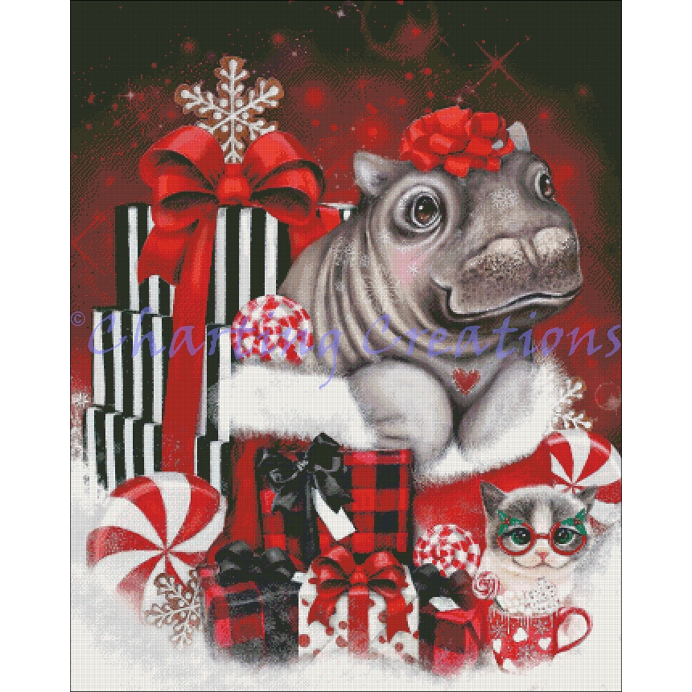 Cutesie Hippo Christmas Surprise